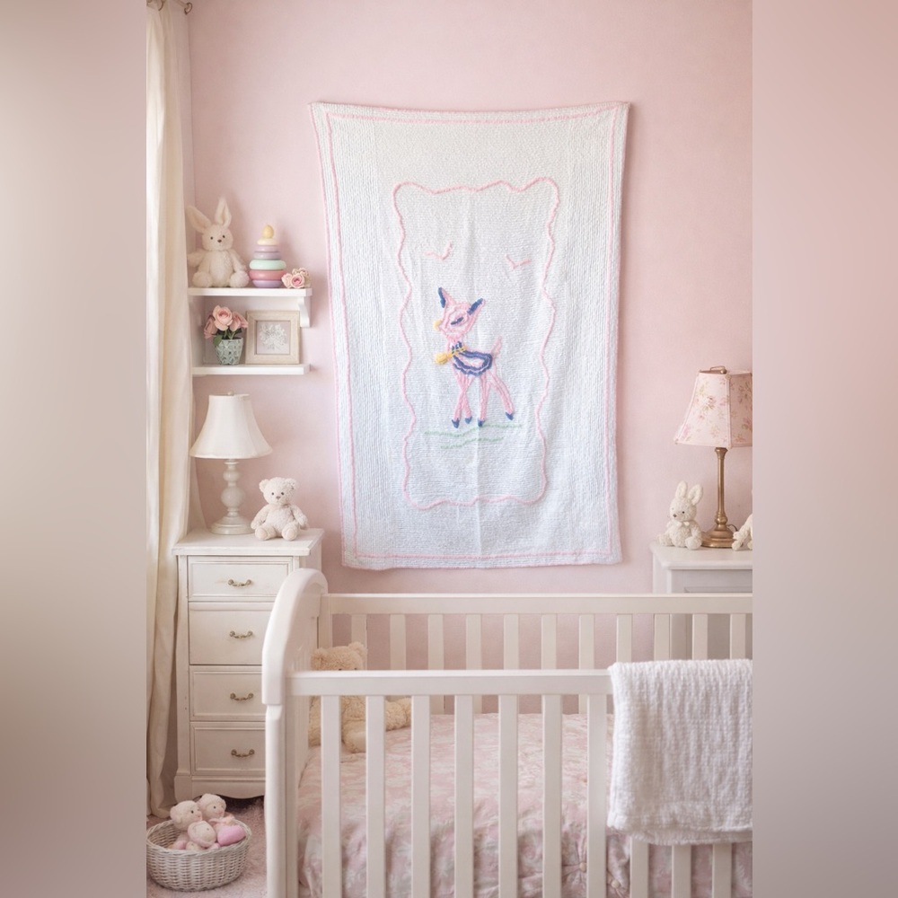 Vintage Chenille baby blanket